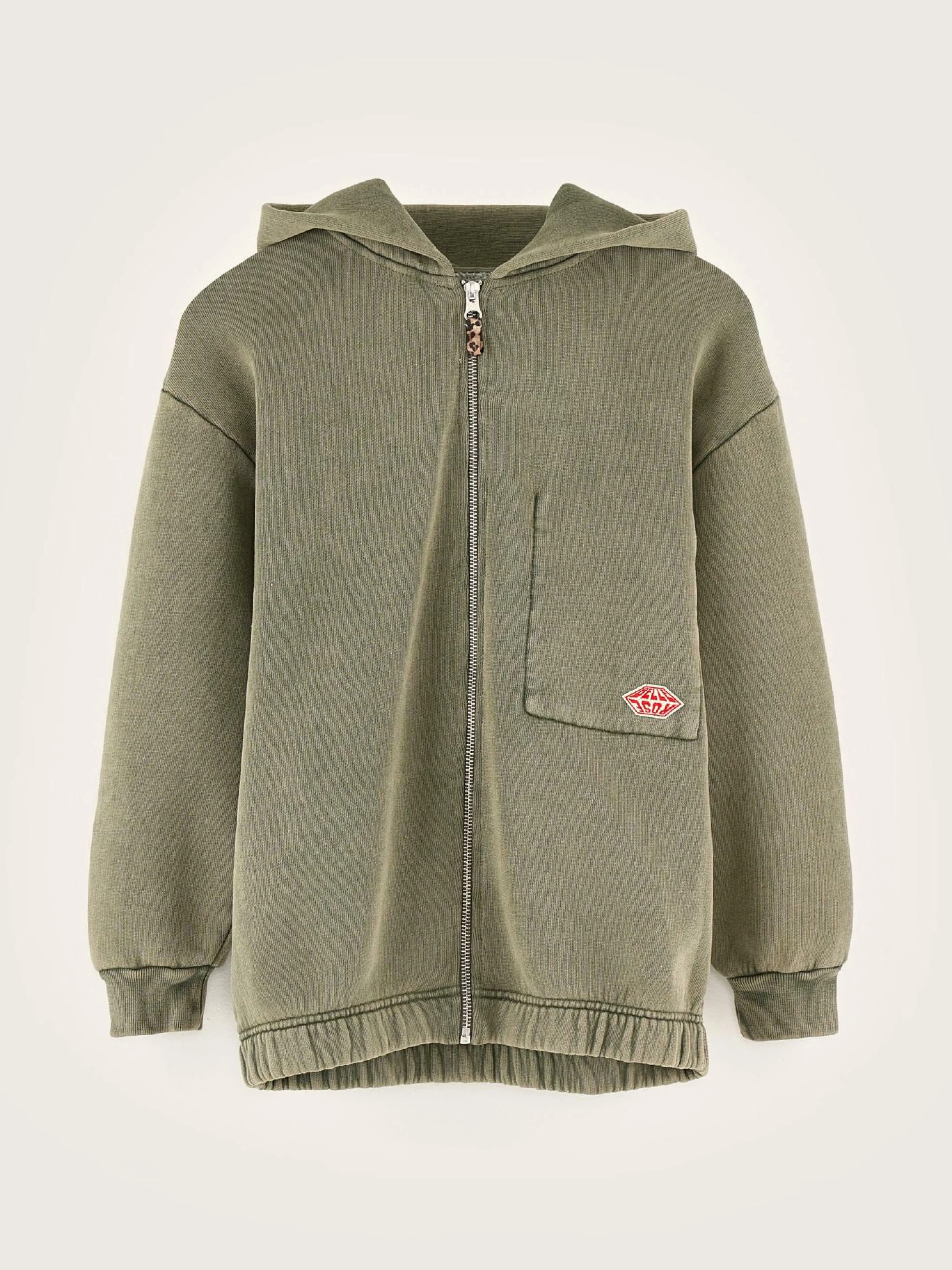 Sweatshirts-Bellerose Sweatshirt à Capuche Zippé Farino Moss