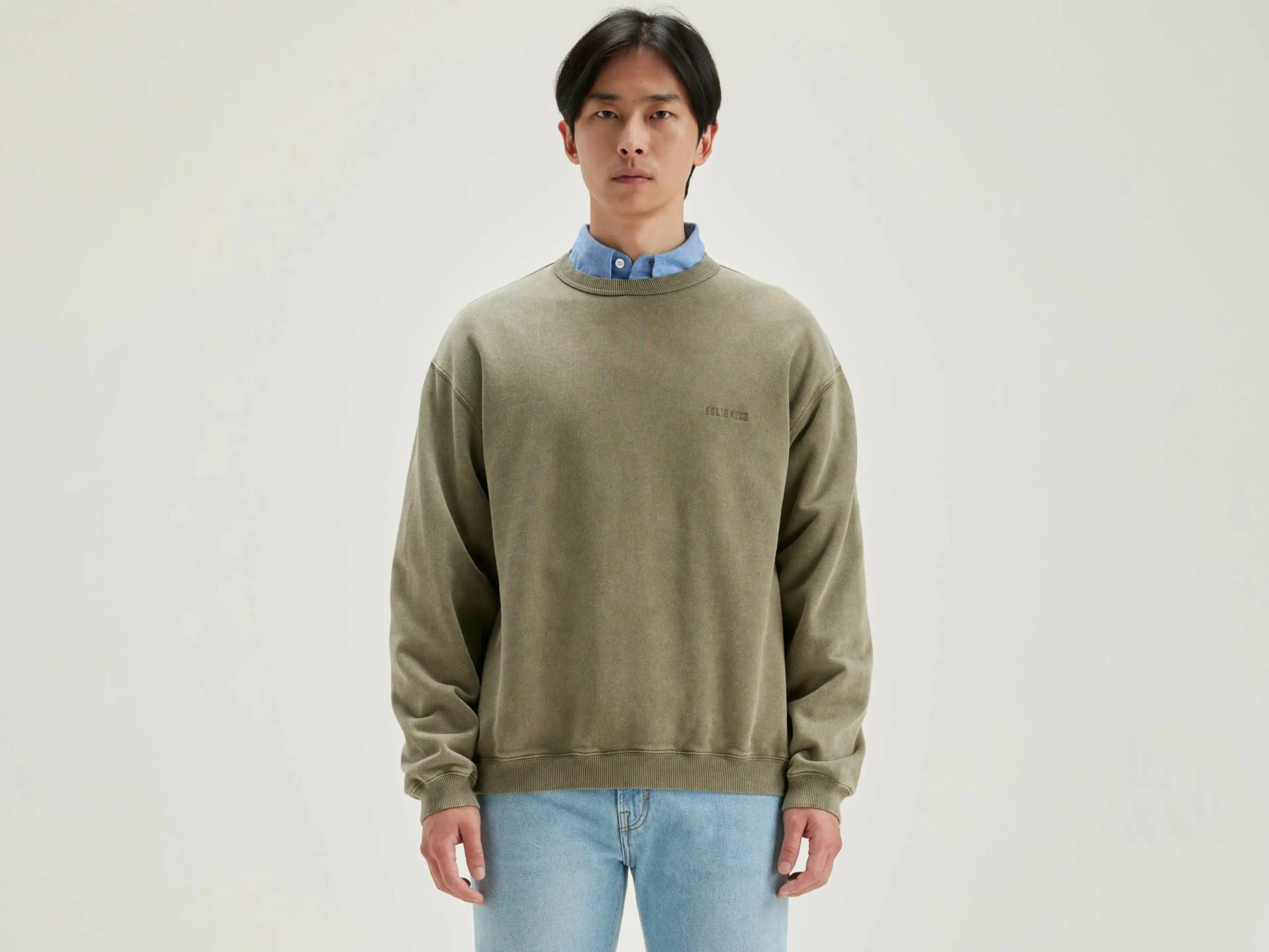 Sweatshirts-Bellerose Sweatshirt Col Rond Fabien Military