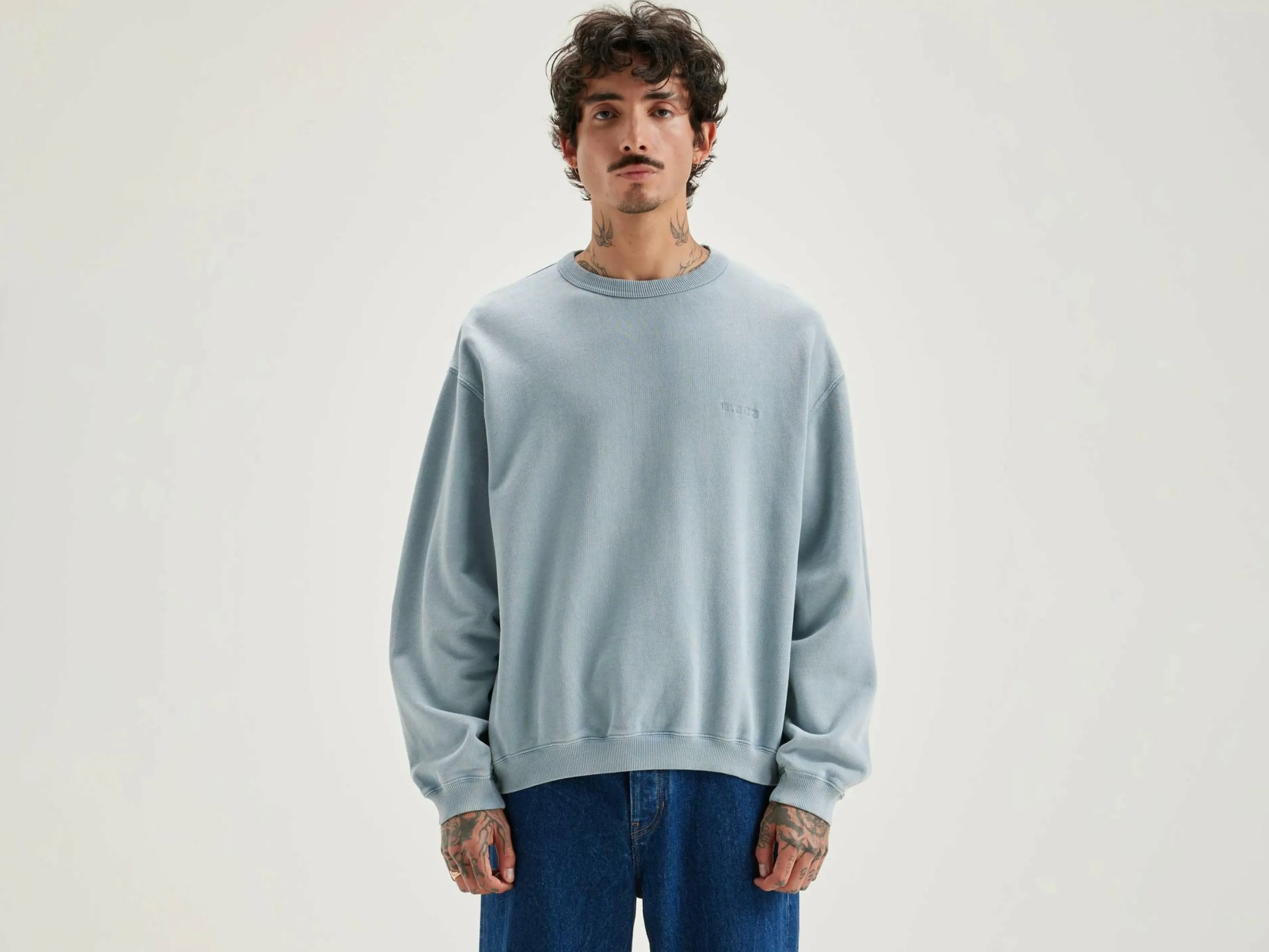 Sweatshirts-Bellerose Sweatshirt Col Rond Fabien Chambray