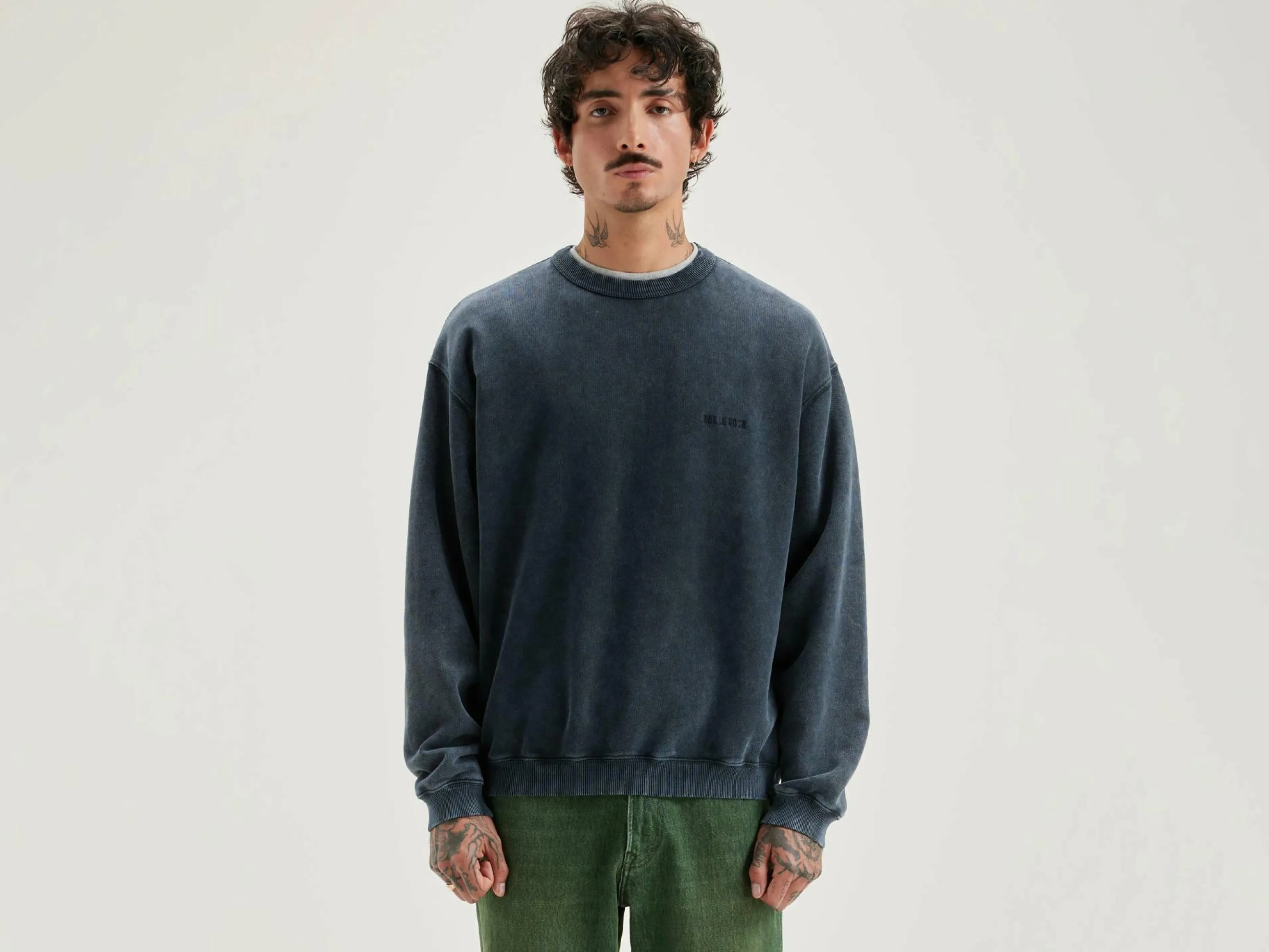 Sweatshirts-Bellerose Sweatshirt Col Rond Fabien Black blue