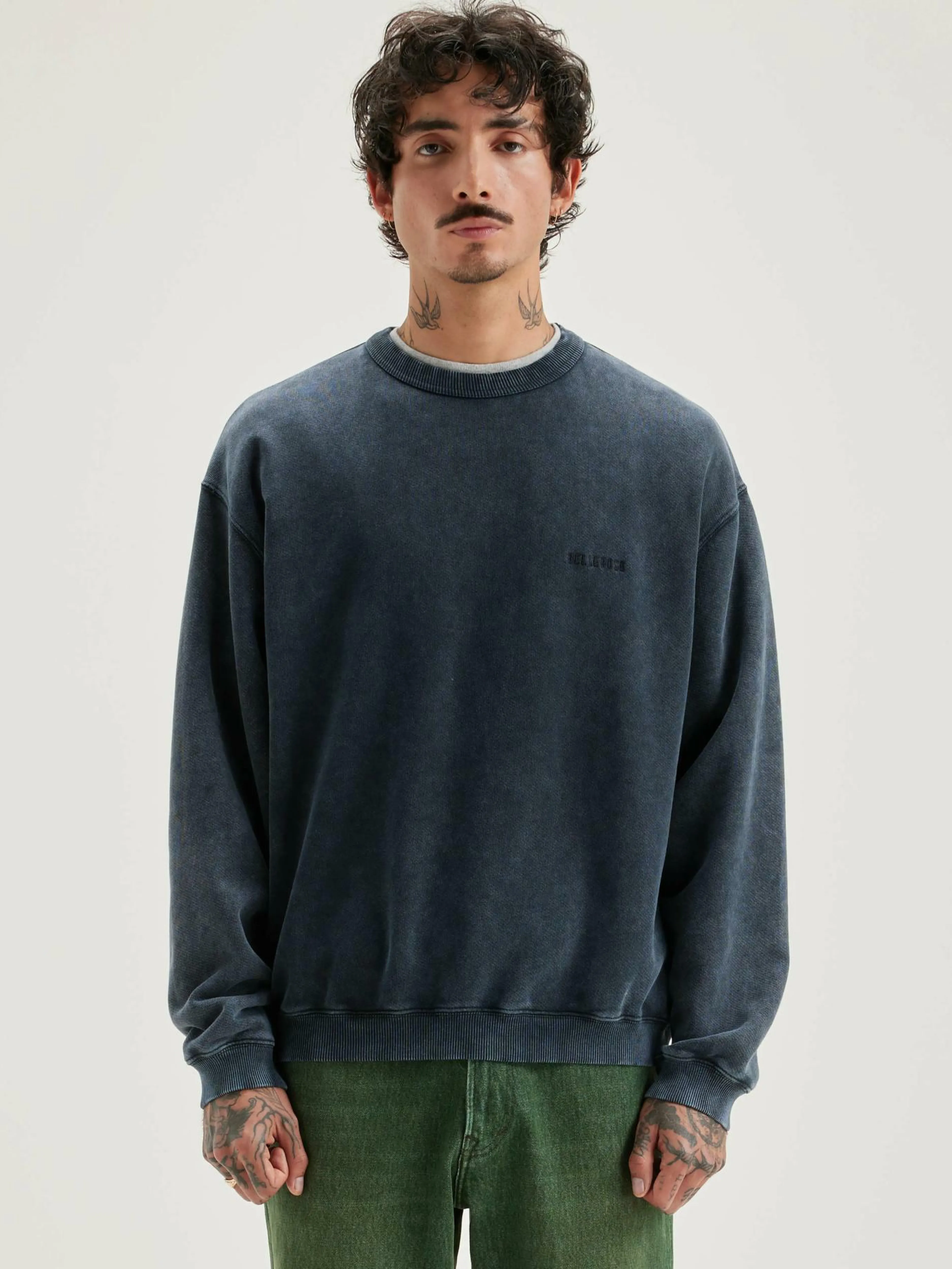 Sweatshirts-Bellerose Sweatshirt Col Rond Fabien Black blue