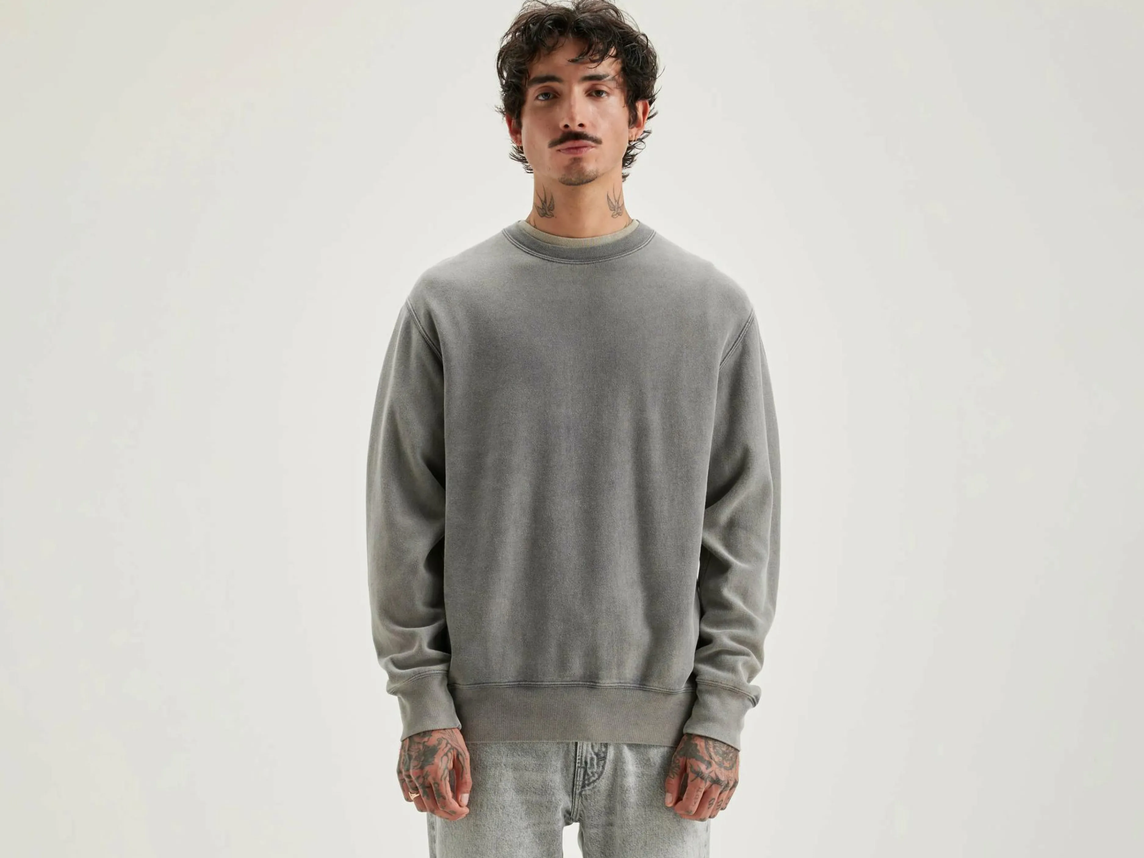 Sweatshirts-Bellerose Sweatshirt Col Rond Flake Deep grey