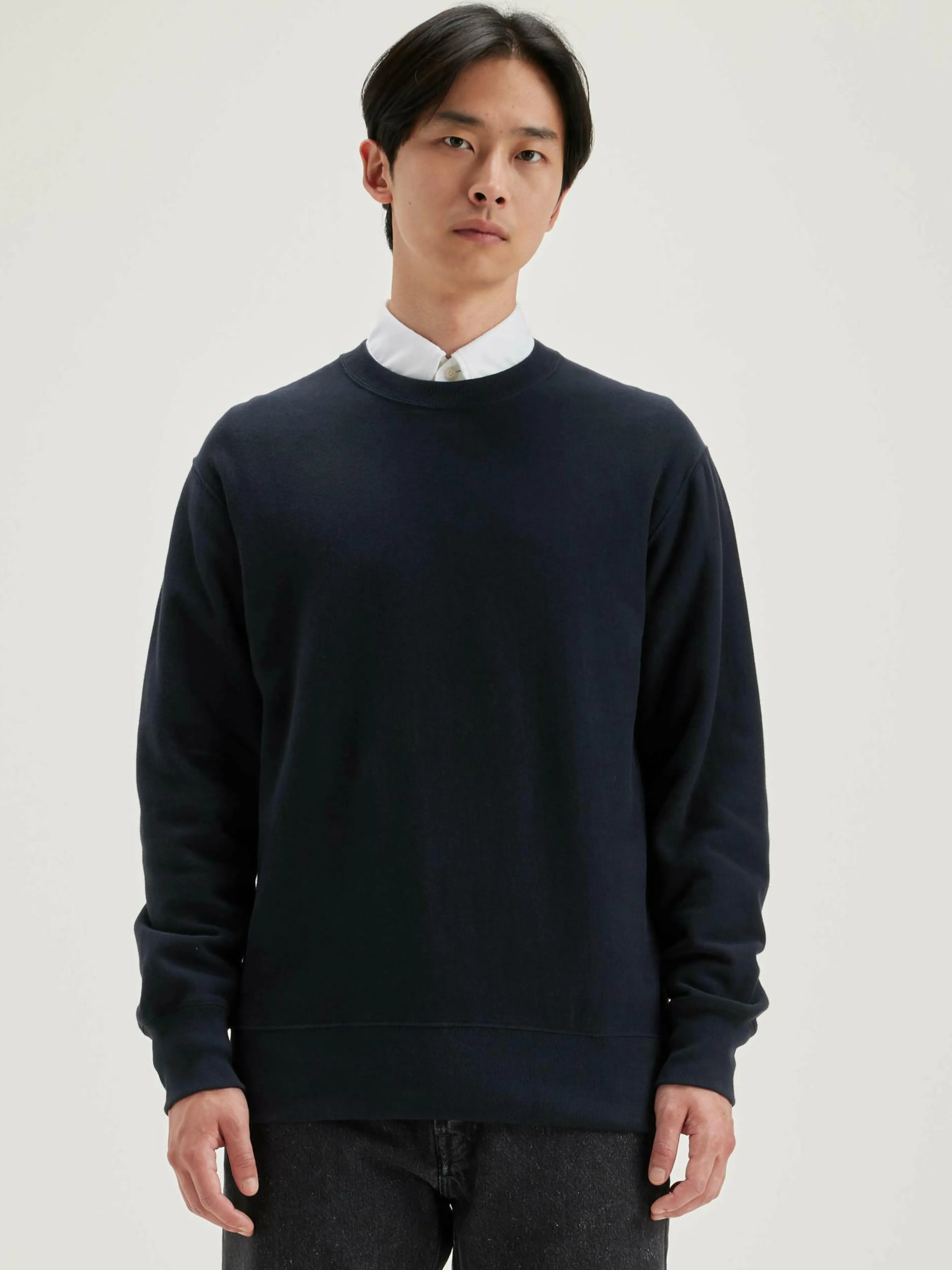 Sweatshirts-Bellerose Sweatshirt Col Rond Flake Navy