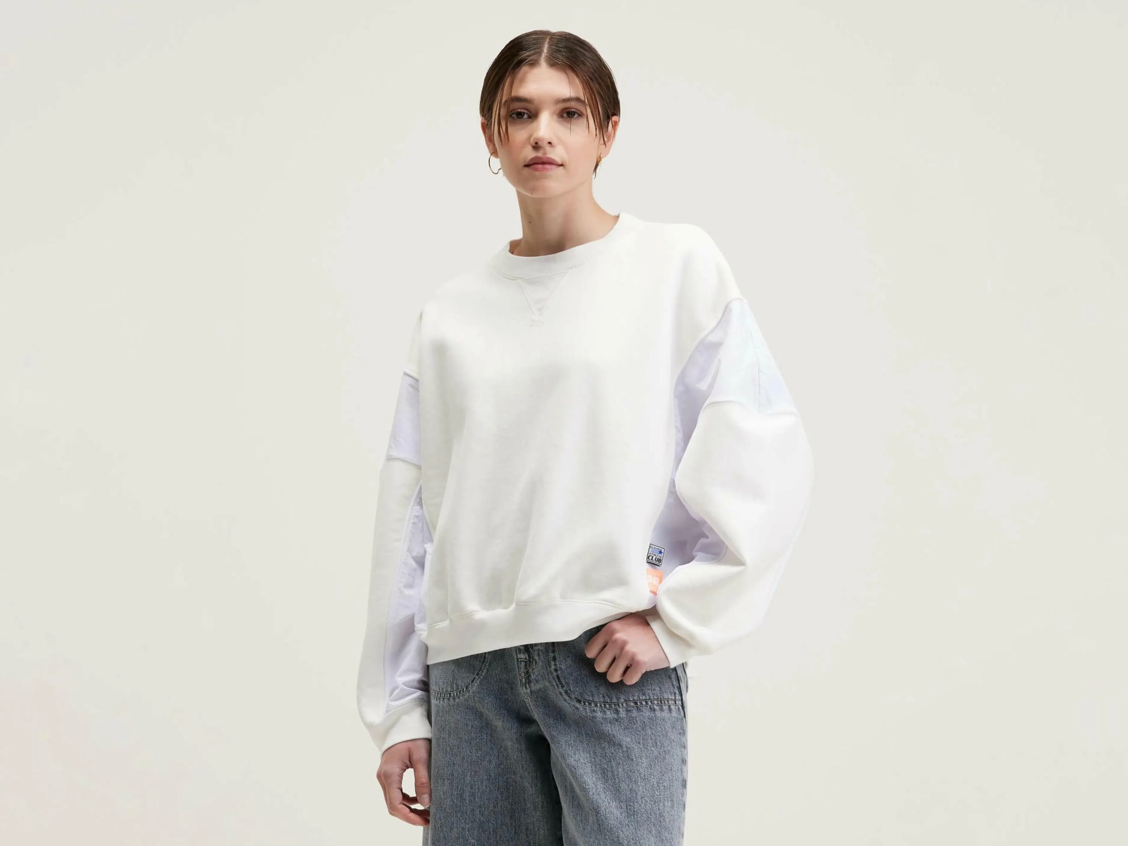 Sweatshirts-Bellerose Sweatshirt Col Rond Flips Vintage white