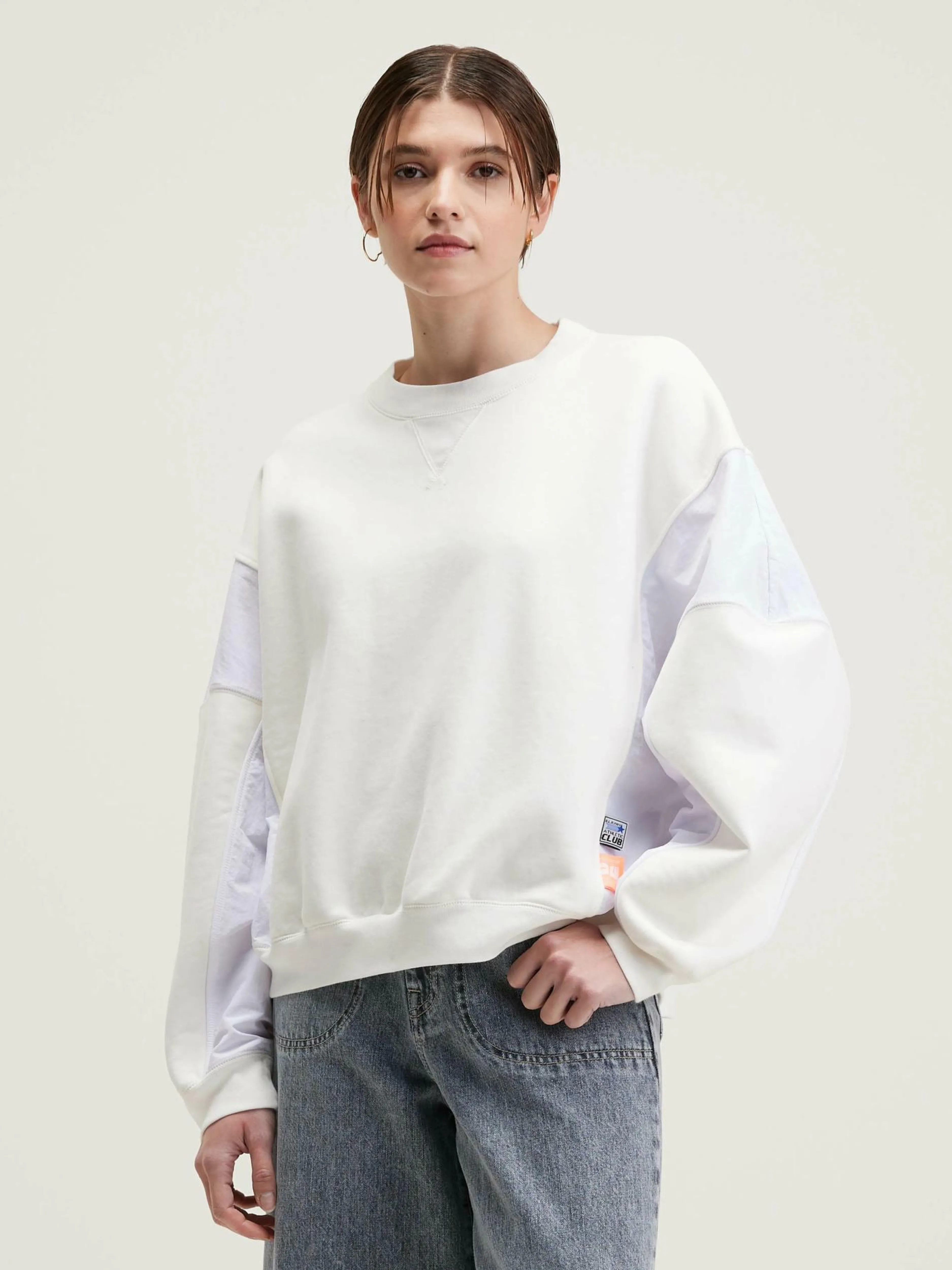 Sweatshirts-Bellerose Sweatshirt Col Rond Flips Vintage white