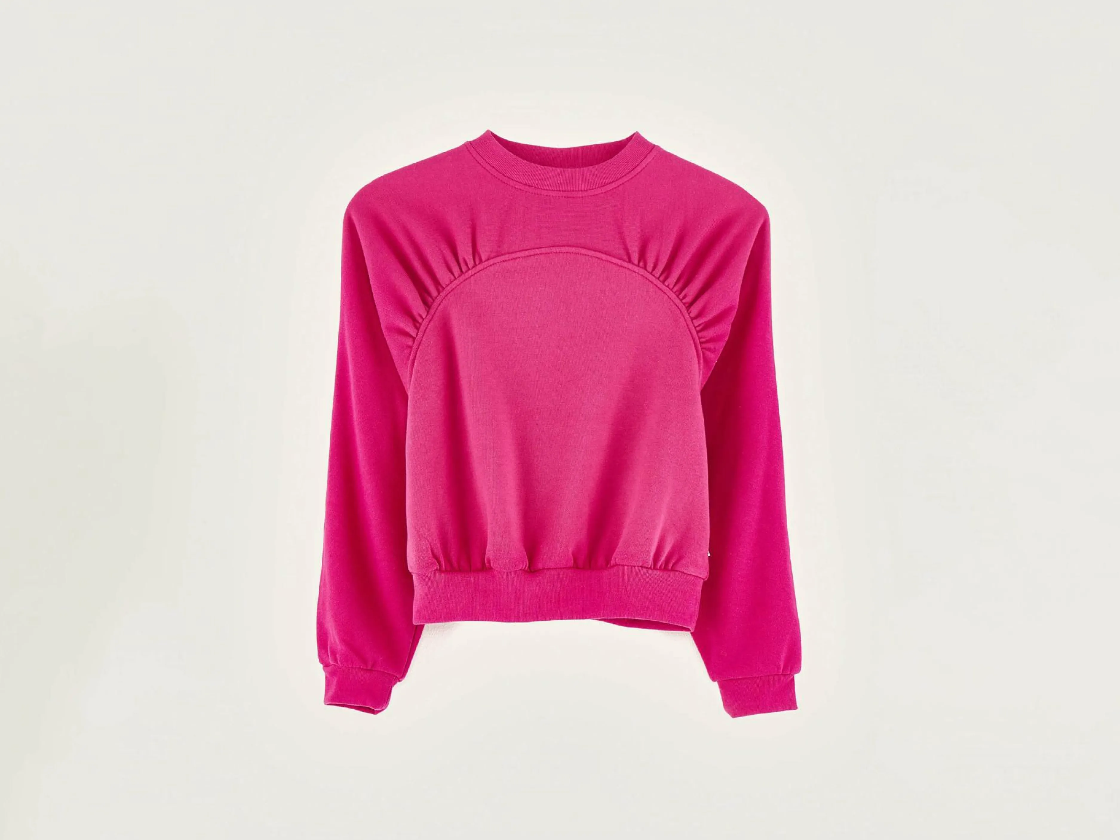 Sweatshirts-Bellerose Sweatshirt Col Rond Floris Fushia