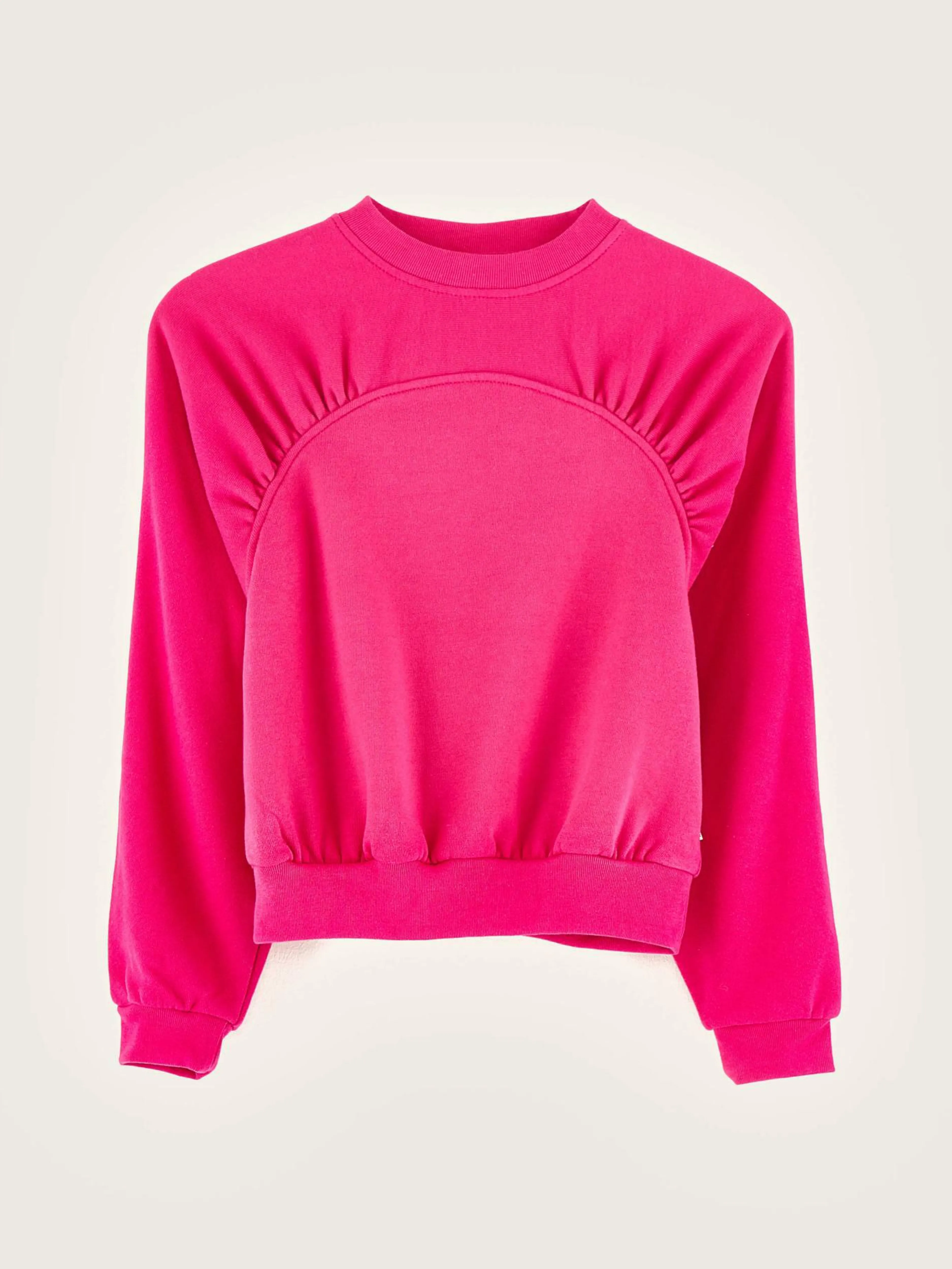 Sweatshirts-Bellerose Sweatshirt Col Rond Floris Fushia