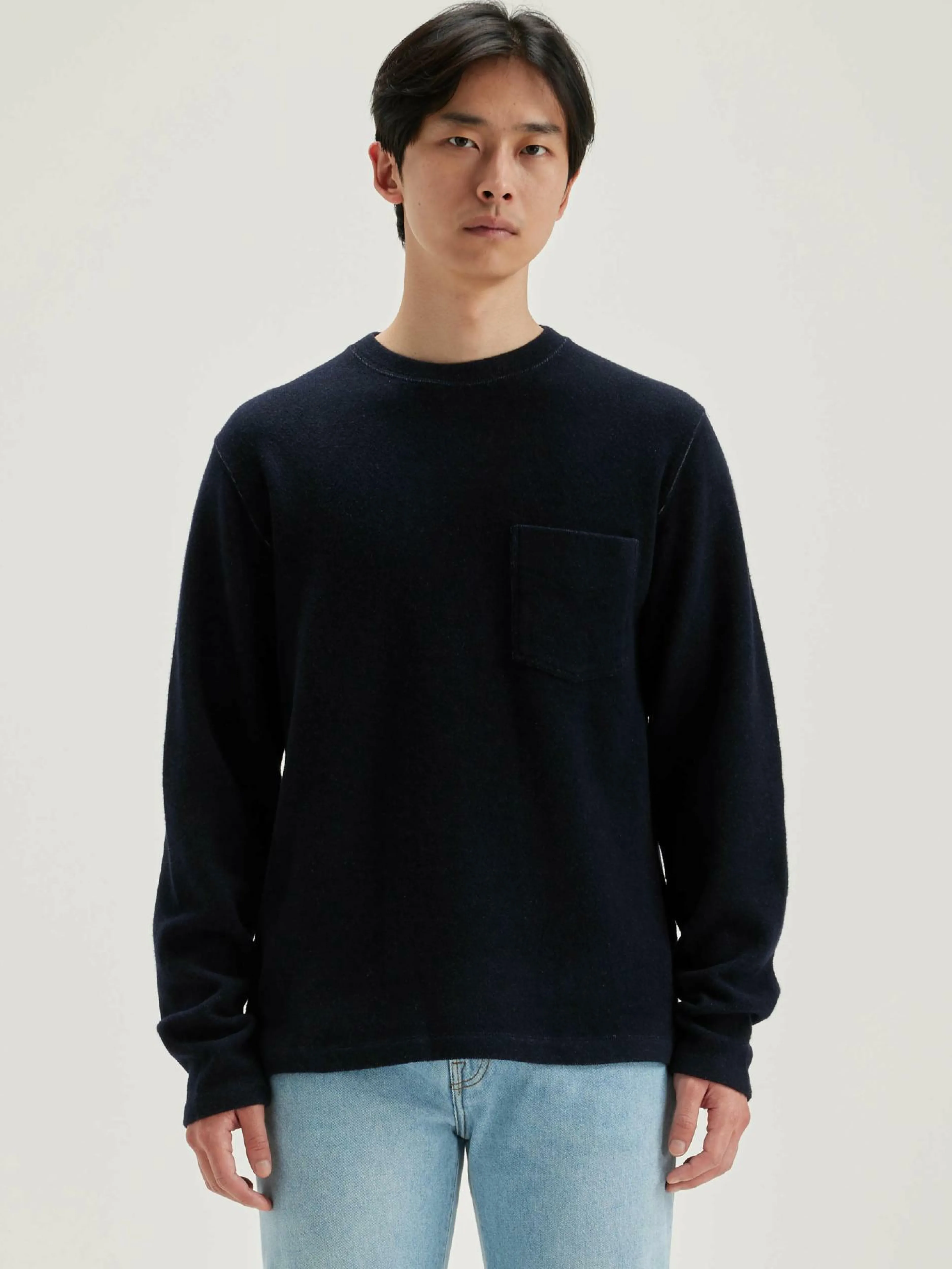 Sweatshirts-Bellerose Sweatshirt Col Rond Velo Myosotis