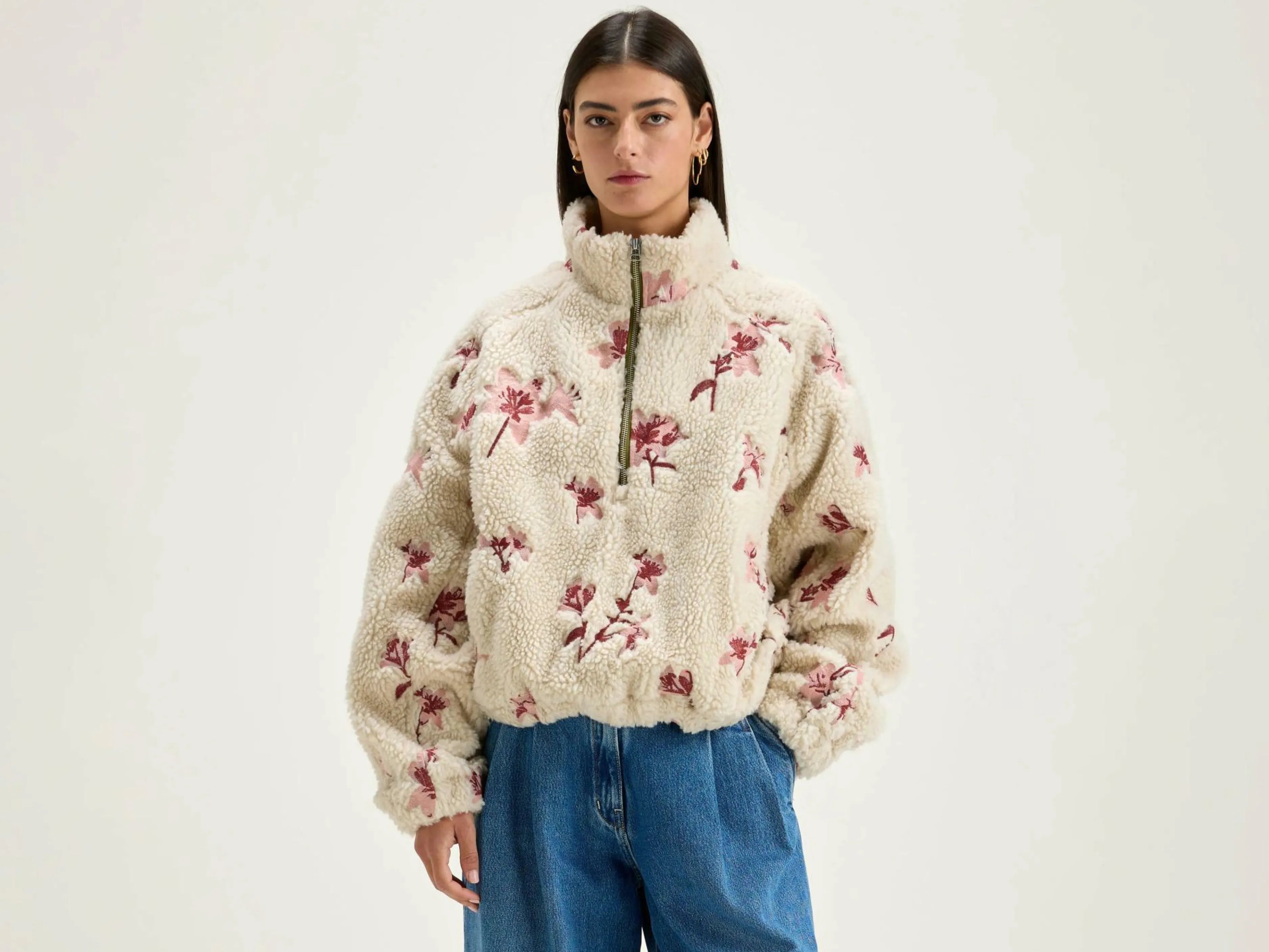 Sweatshirts-Bellerose Sweatshirt Teddy Alixe Ecru