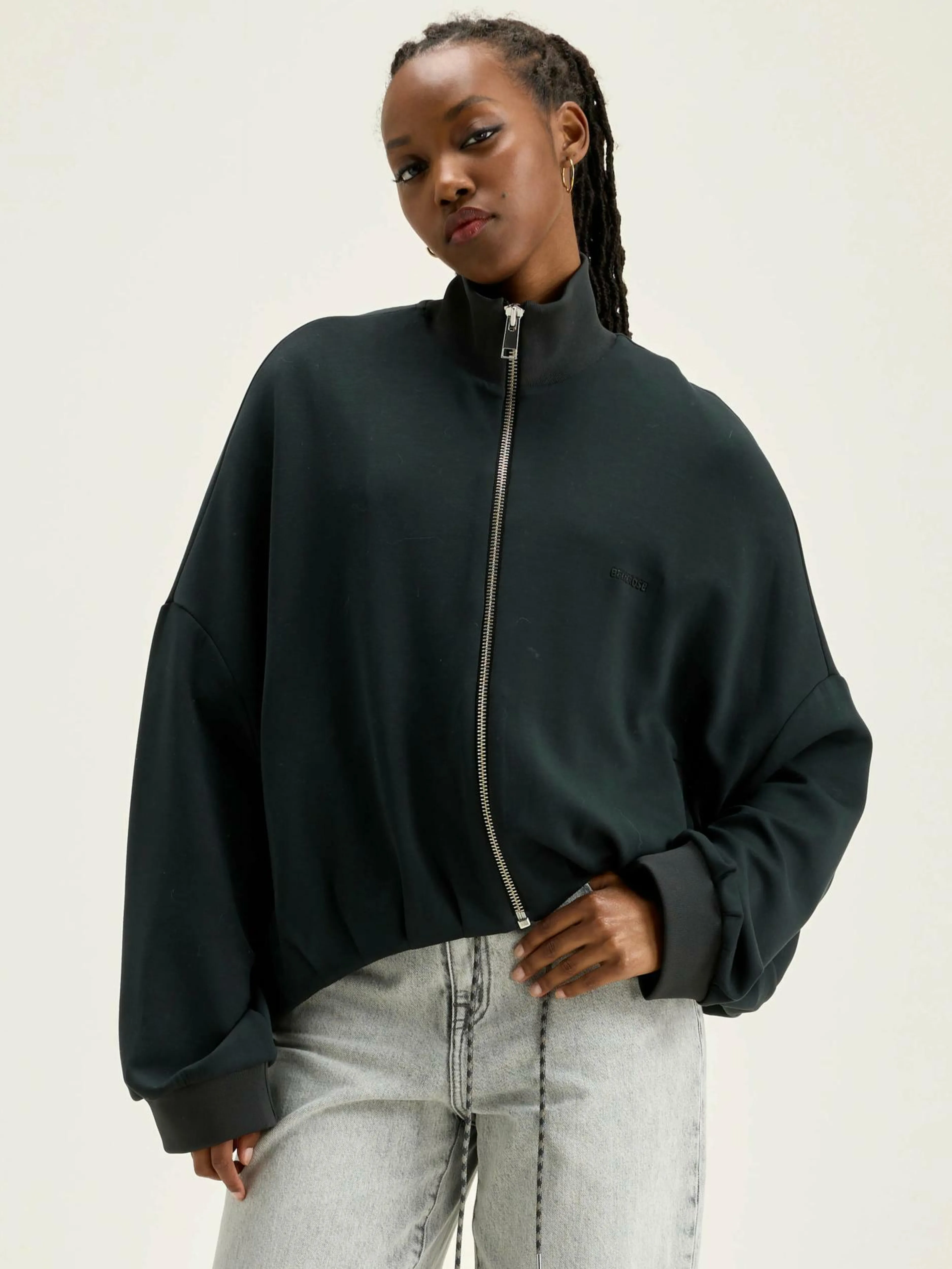 Sweatshirts-Bellerose Sweatshirt Zippé Tallis Acier