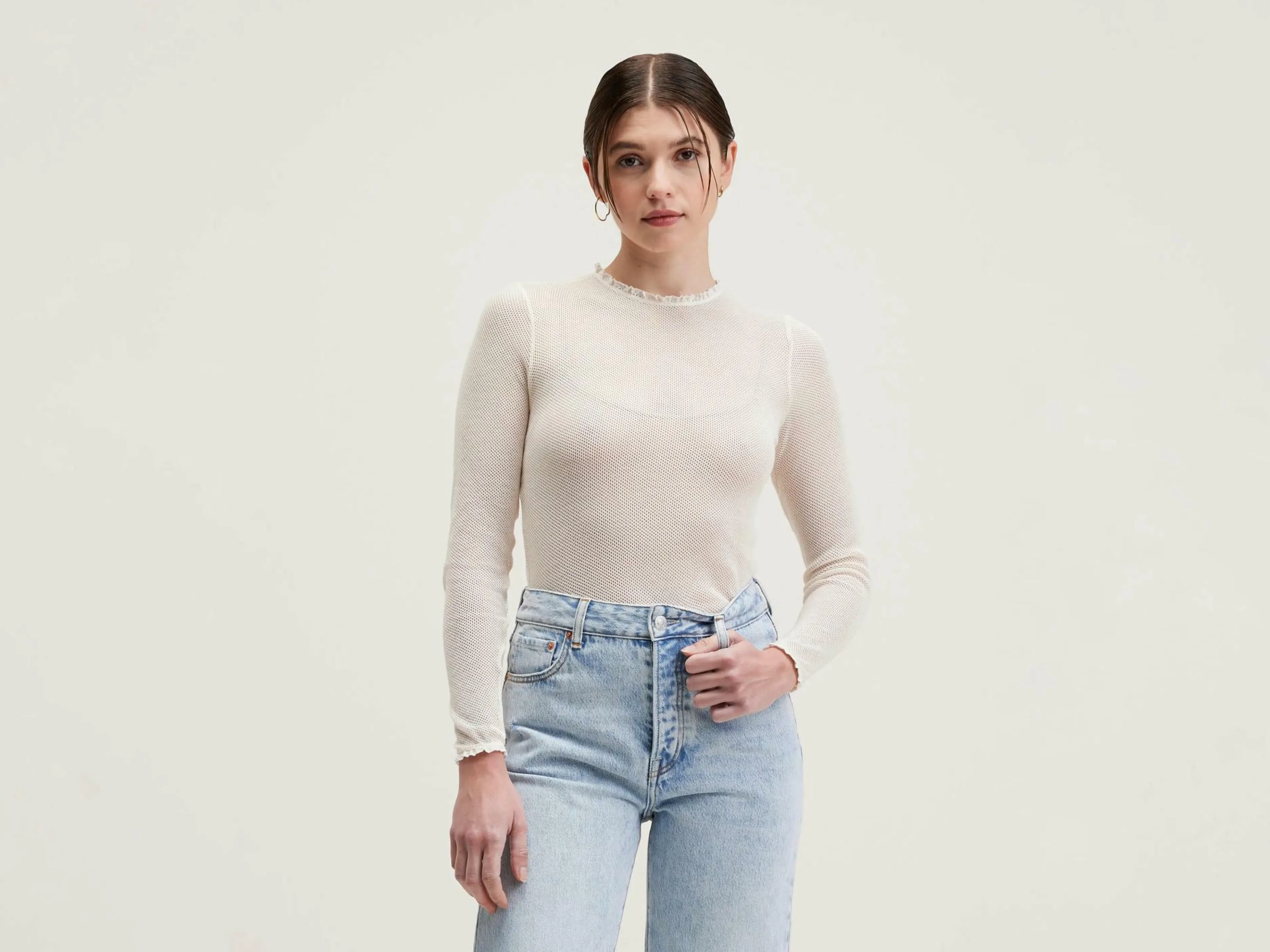 T-Shirts & Tops-Bellerose T-shirt à Manches Longues Vibke Cream