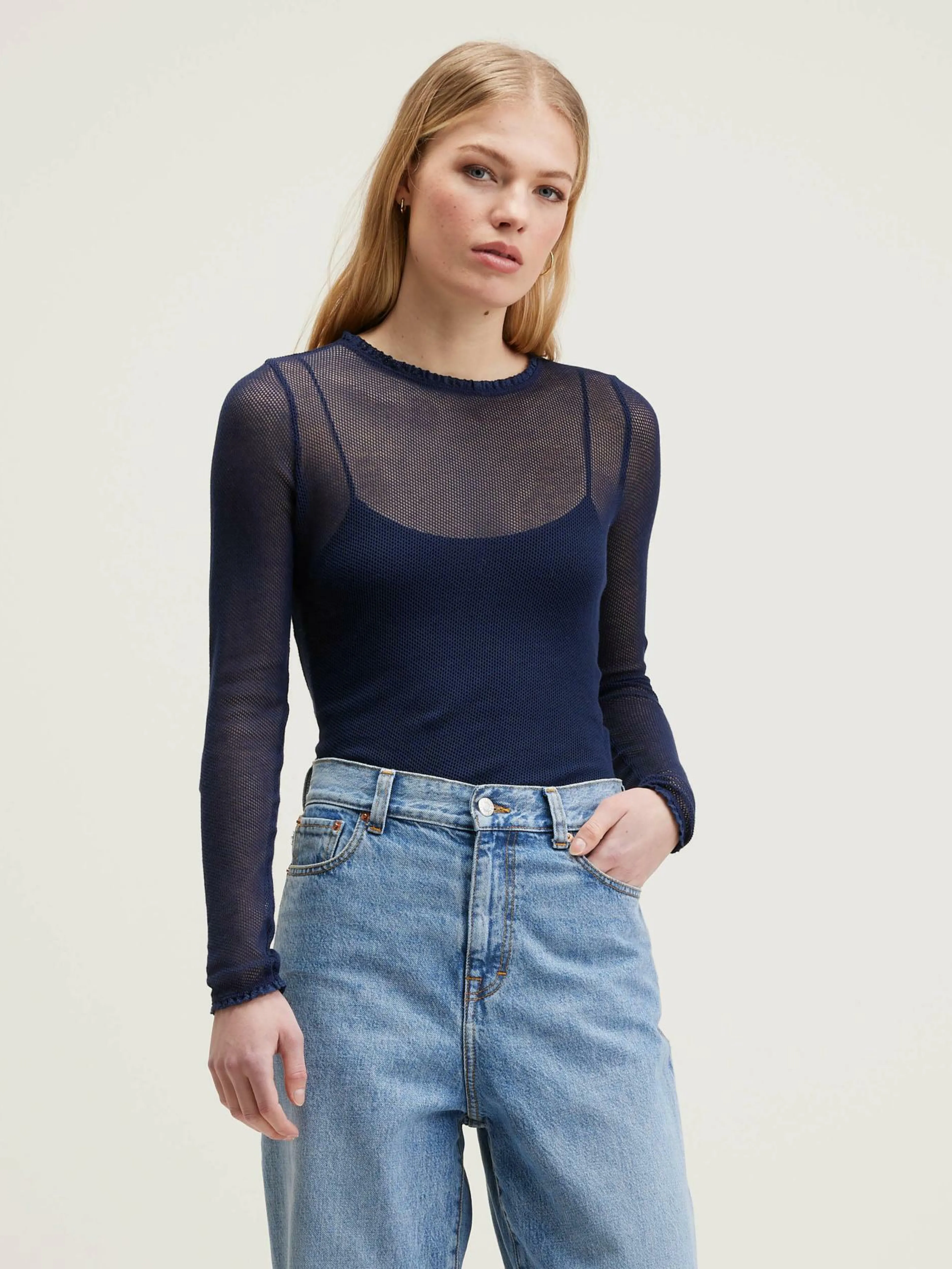 T-Shirts & Tops-Bellerose T-shirt à Manches Longues Vibke Naval
