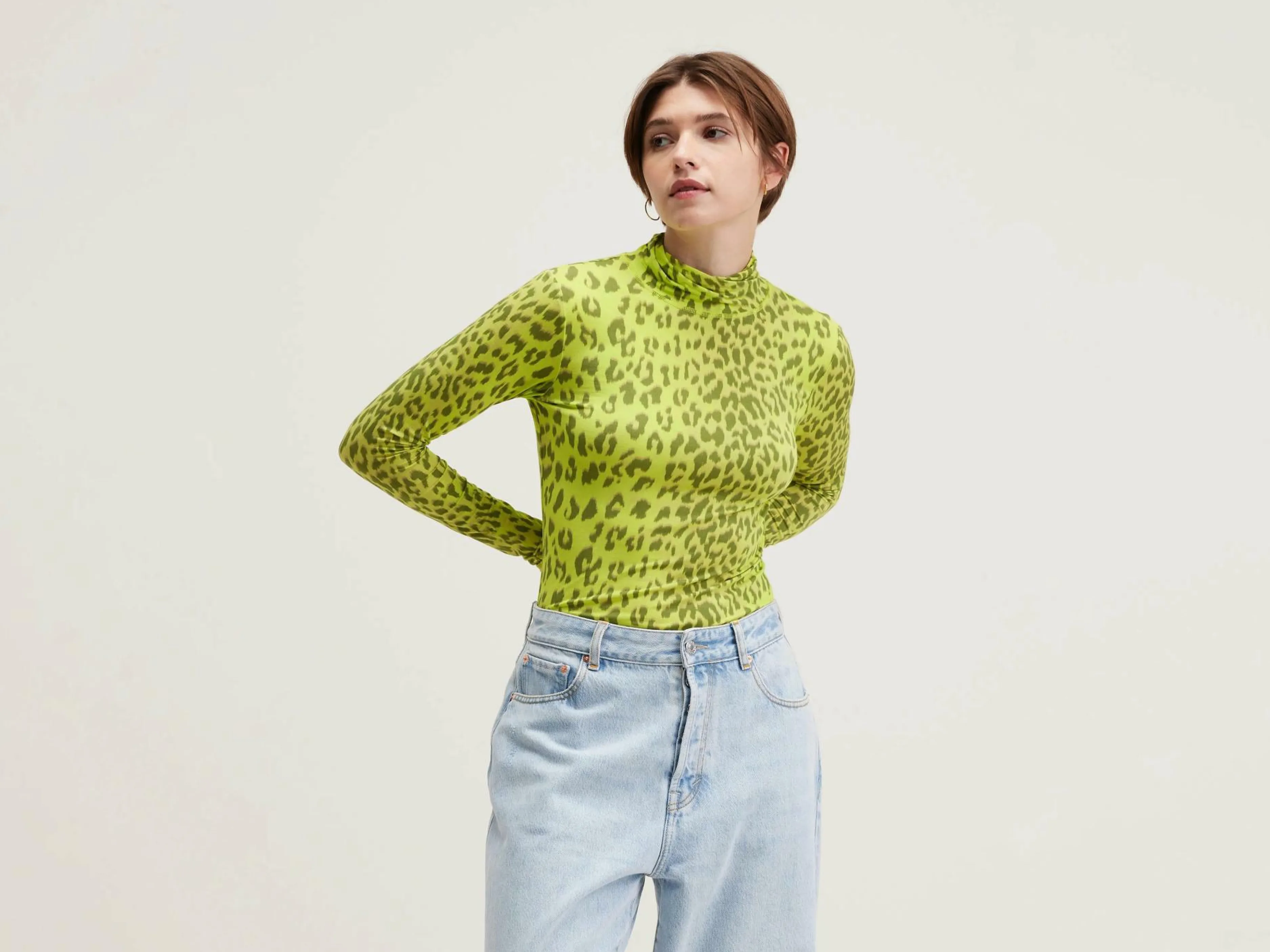 T-Shirts & Tops-Bellerose T-shirt Col Montant Vinny Fluo