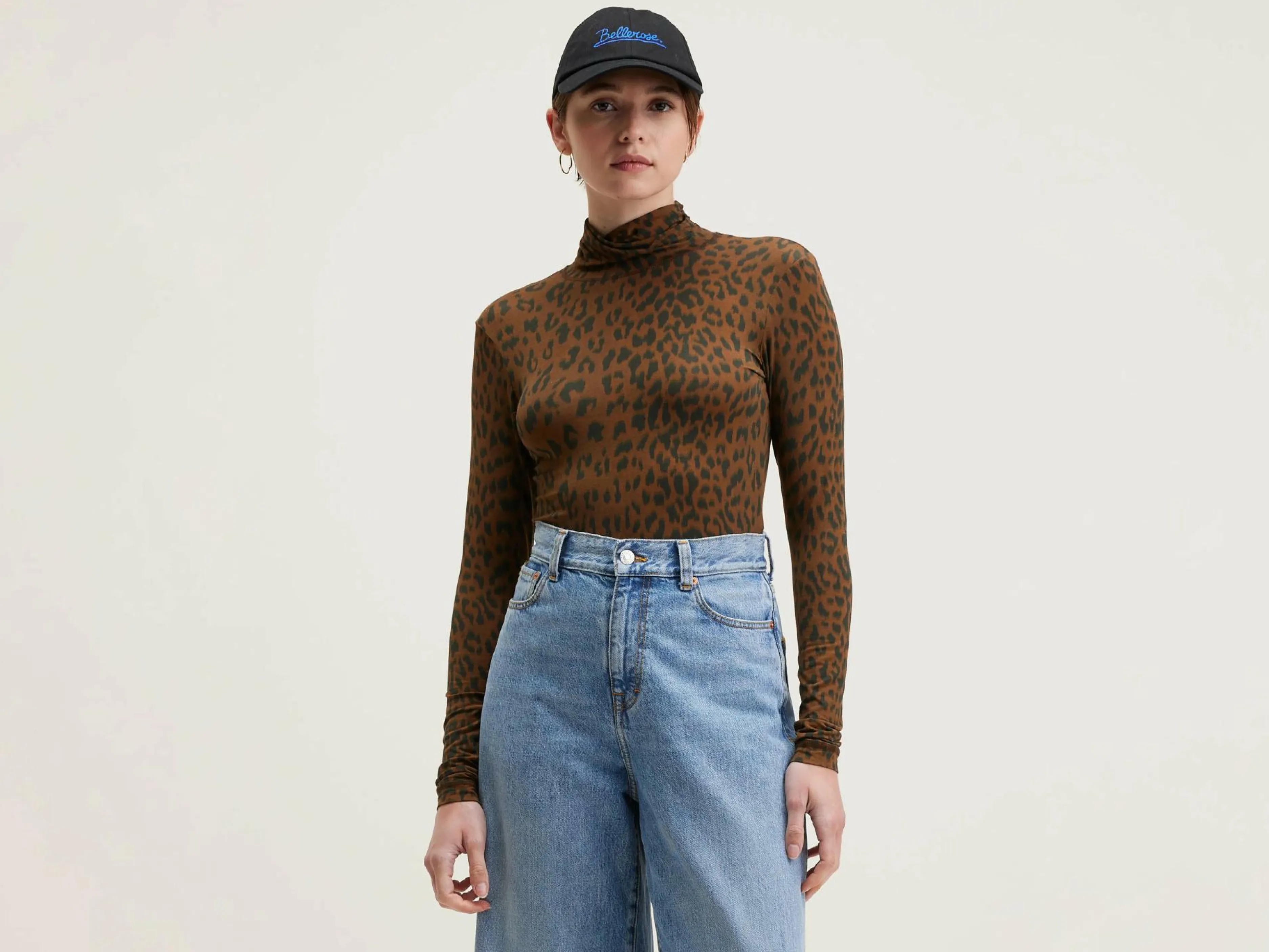 T-Shirts & Tops-Bellerose T-shirt Col Montant Vinny Coffee