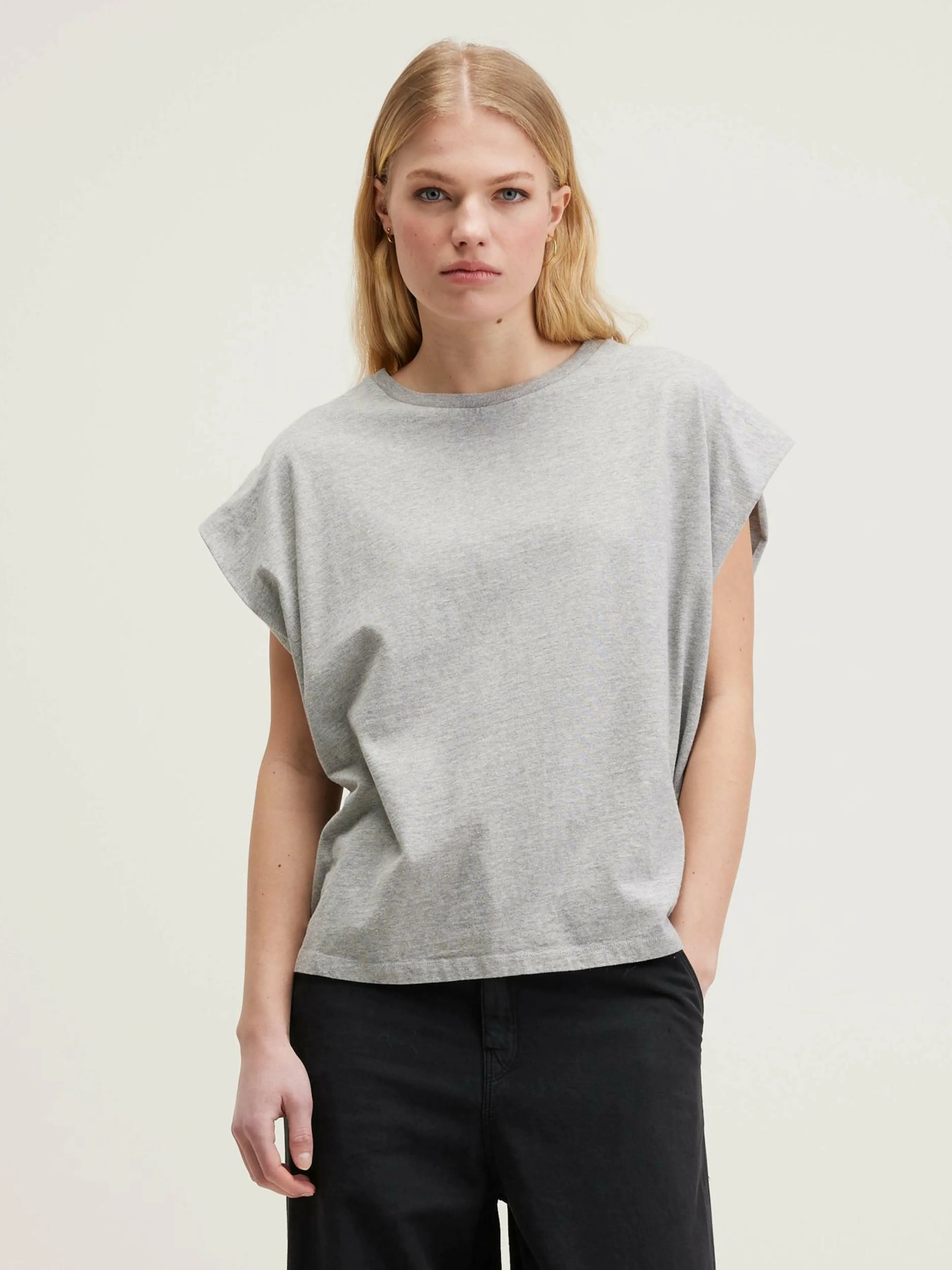 T-Shirts & Tops-Bellerose T-shirt Col Rond Vice Heather grey
