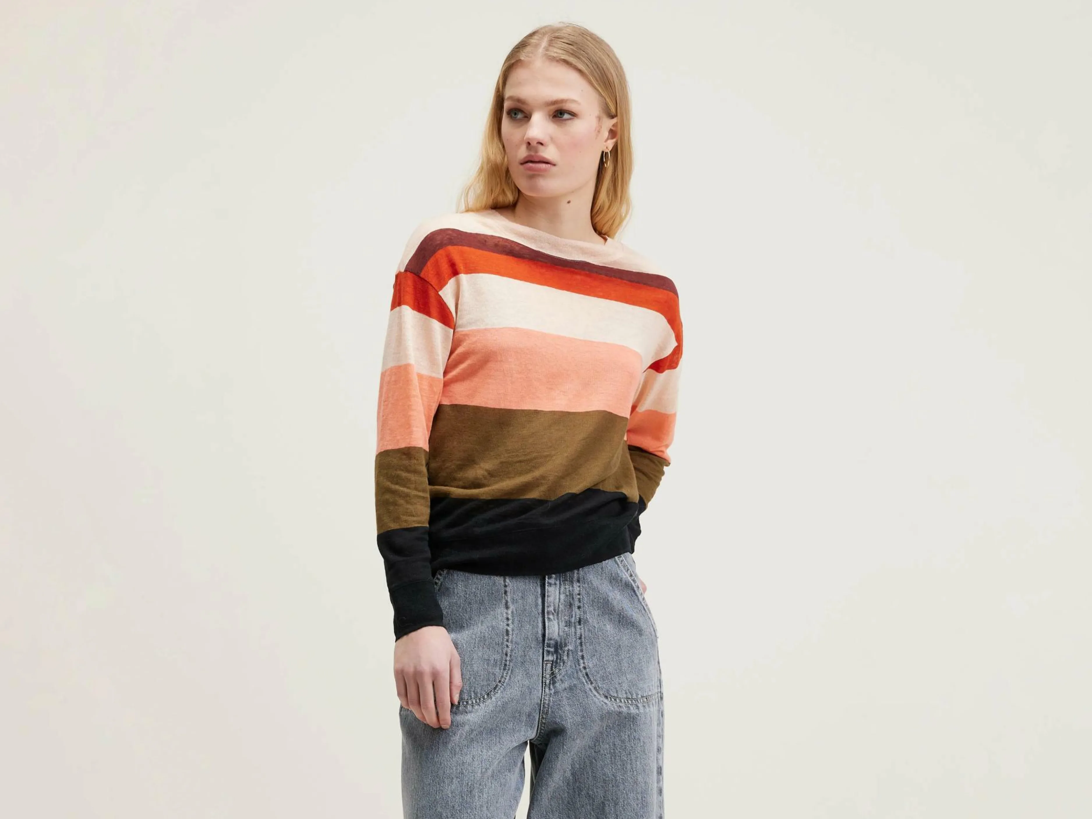 T-Shirts & Tops-Bellerose T-shirt Décontracté Senia Black beauty / Light rose / Military