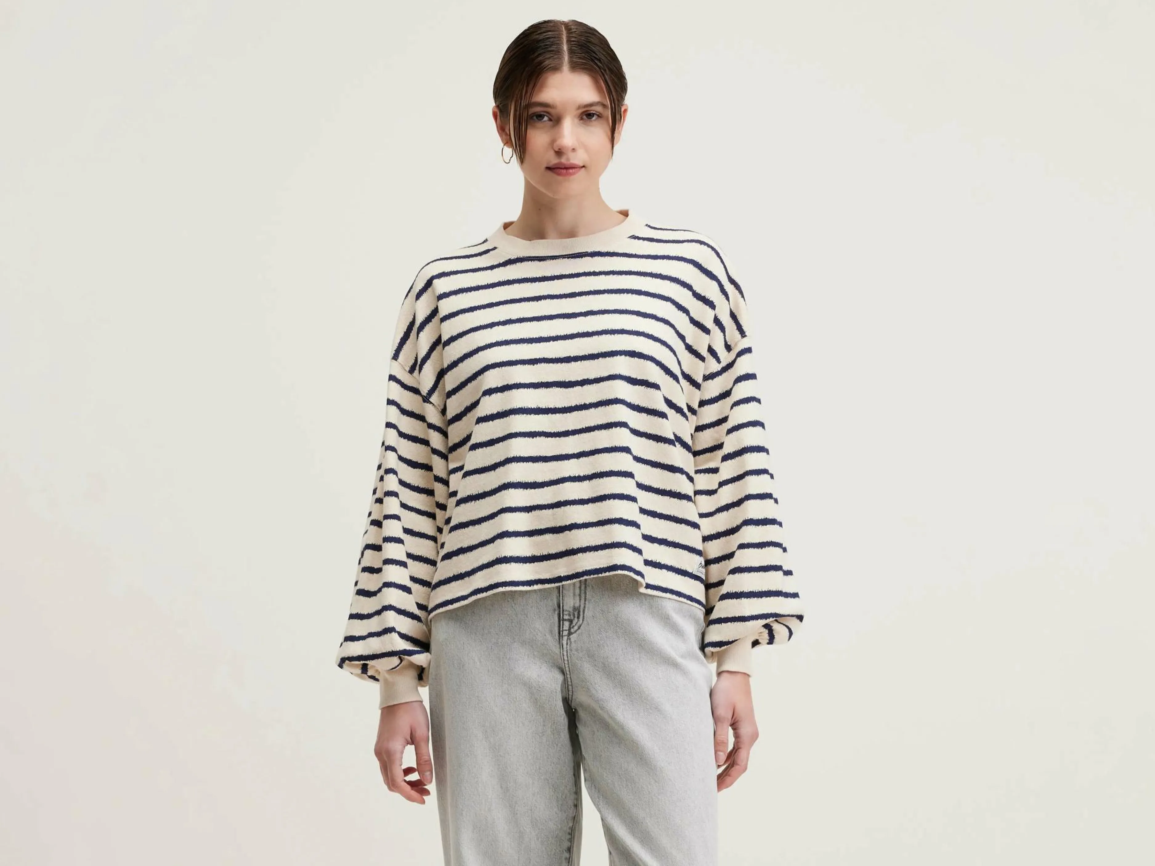 T-Shirts & Tops-Bellerose T-shirt Manches Bouffantes Franco Antique white