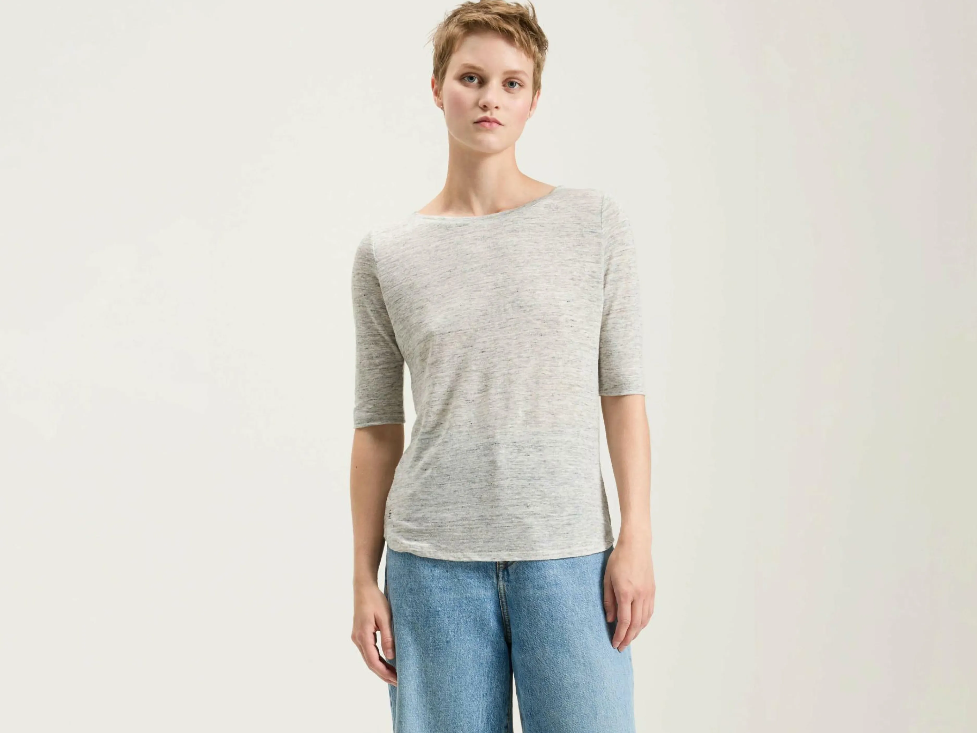 T-Shirts & Tops-Bellerose T-shirt Slim Seas Heather grey