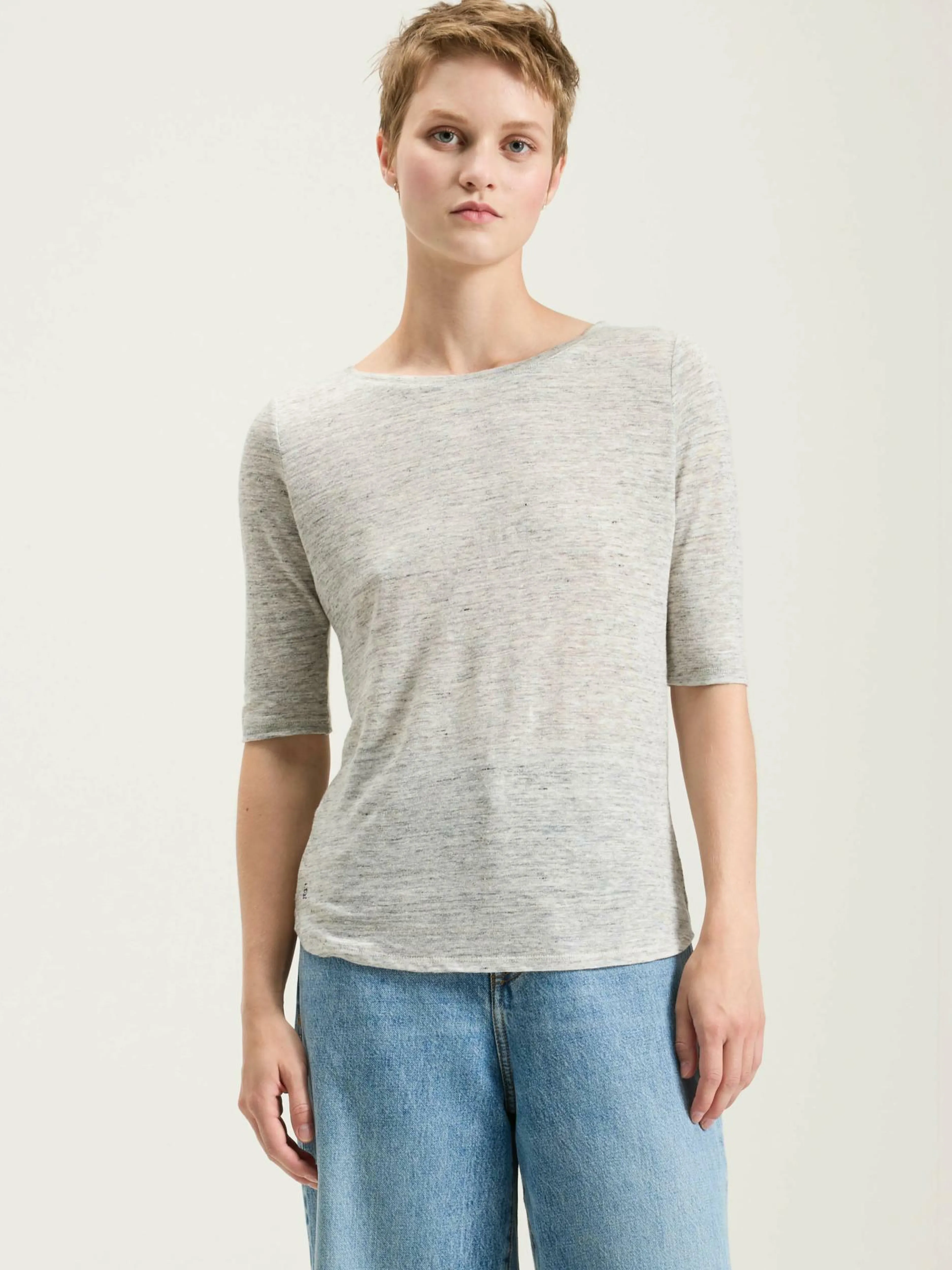 T-Shirts & Tops-Bellerose T-shirt Slim Seas Heather grey