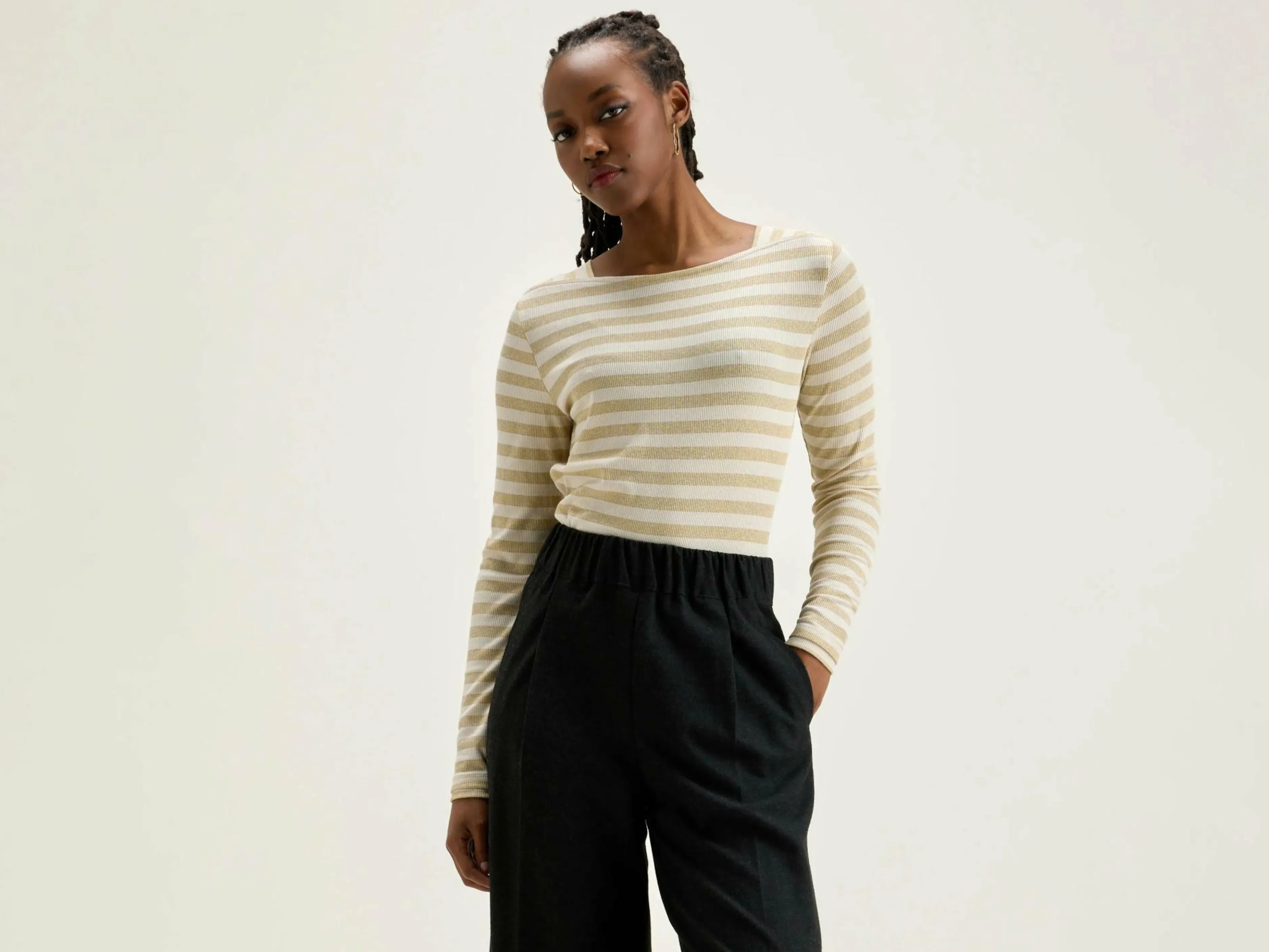 T-Shirts & Tops-Bellerose T-shirt Slim Veras Antique white / Oatmeal