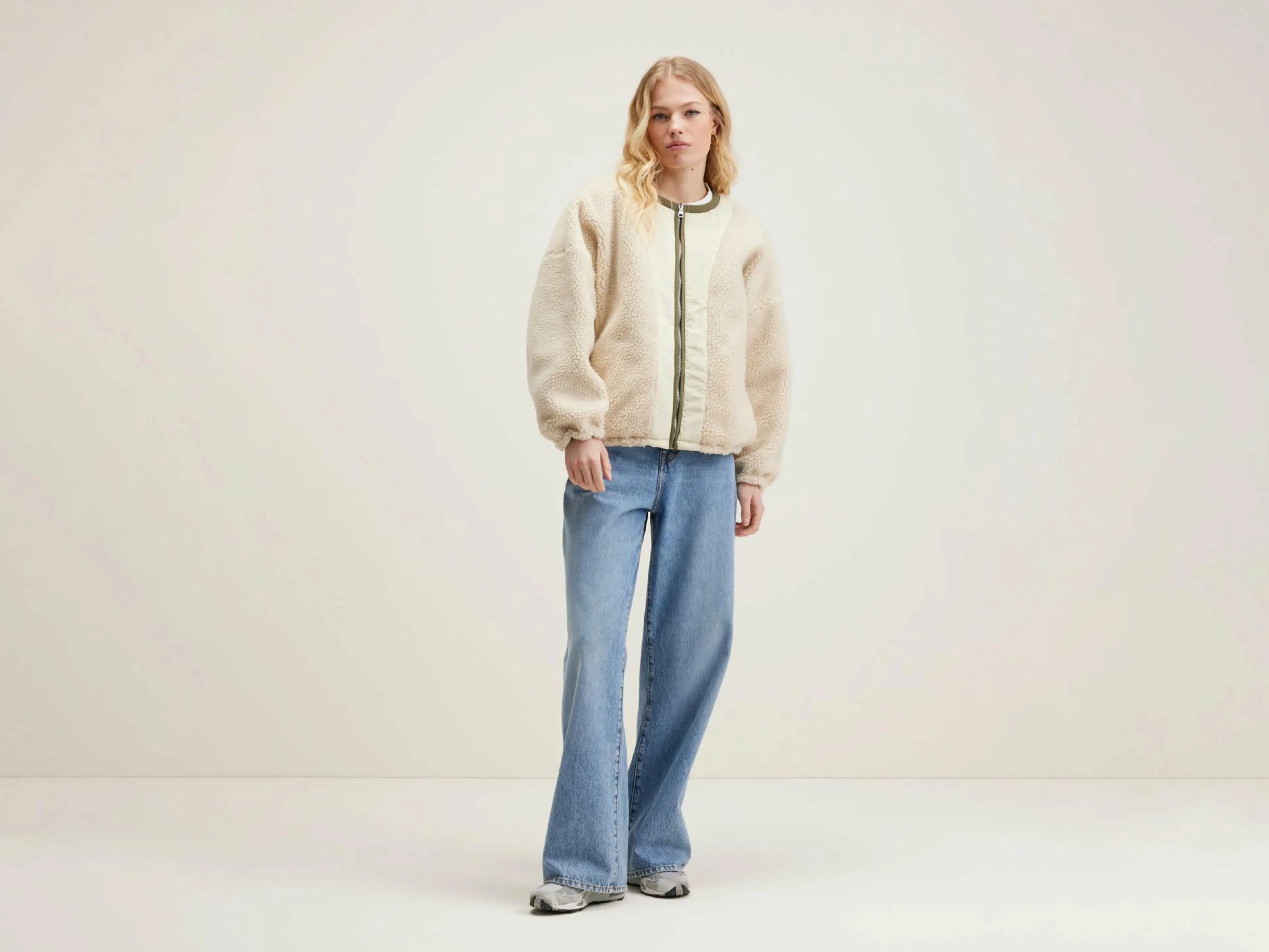 Manteaux & Vestes-Bellerose Veste Teddy Janice Cream / Naval
