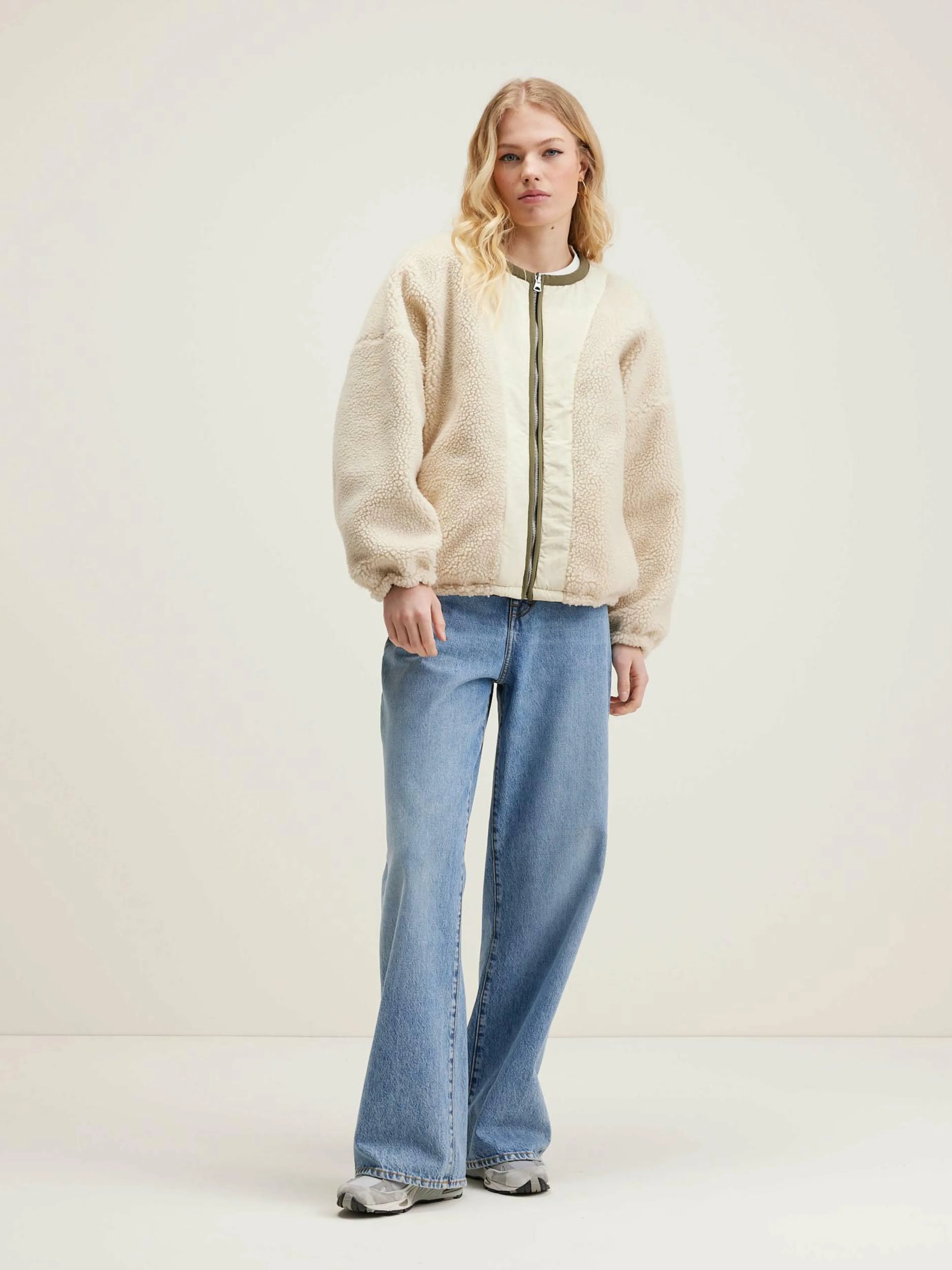 Manteaux & Vestes-Bellerose Veste Teddy Janice Cream / Naval